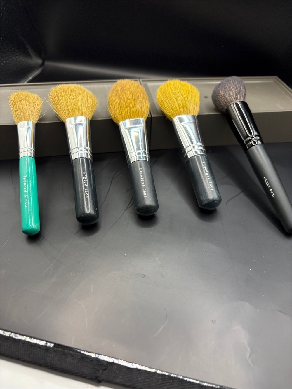 bareMinerals Face Brush Set in Yellow, Black & Teal